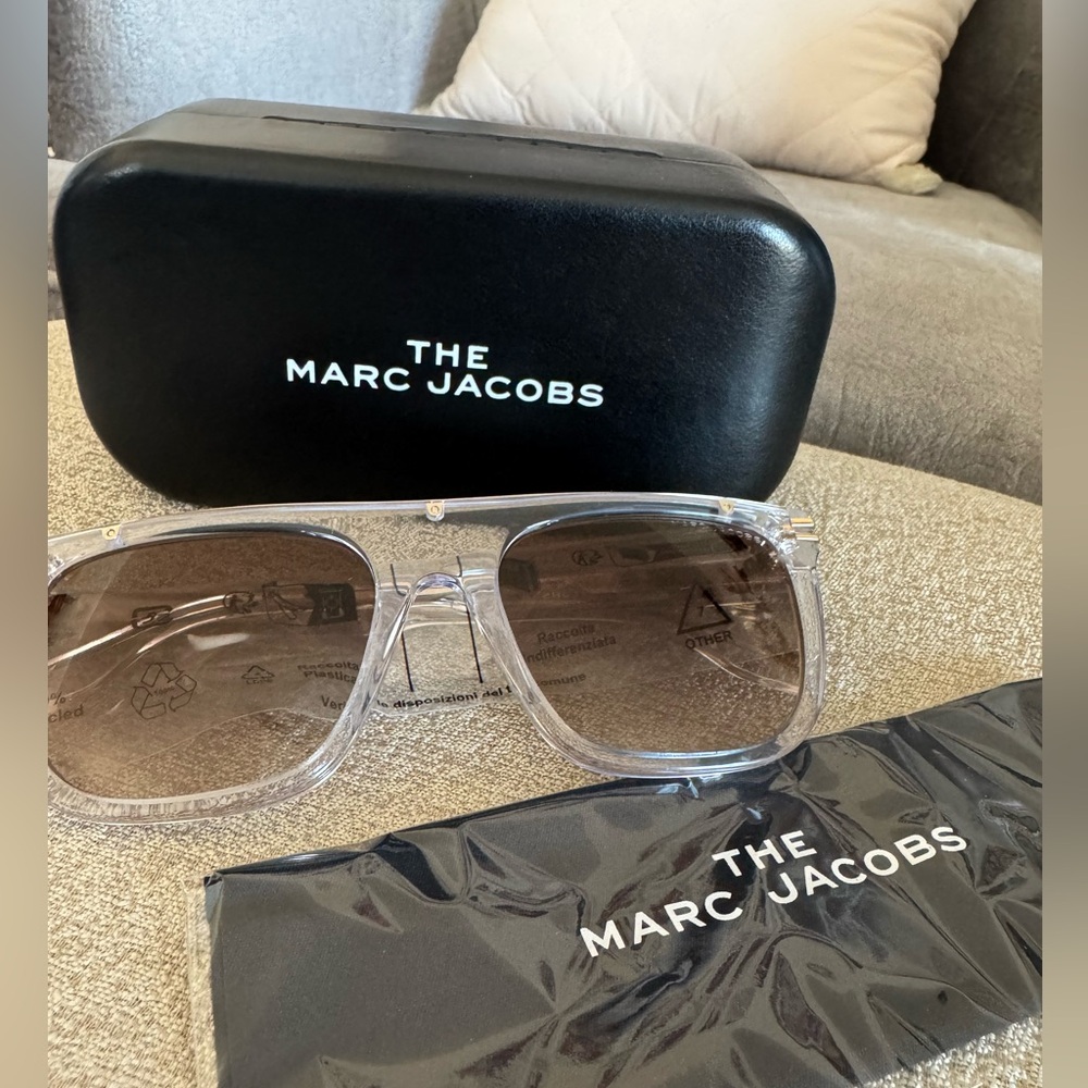 Marc Jacobs Transparent Sunglasses with Brown Lenses. New
